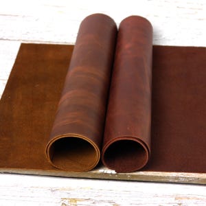 Cuir Vachette 3 Mm Marron Pull Up - Format A4 - Cuir Véritable Pour Création Et Bricolage