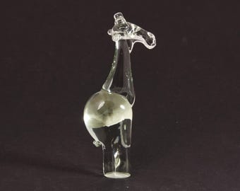 Ngwenya African Handmade Clear Glass Rhino Safari Wild Animal