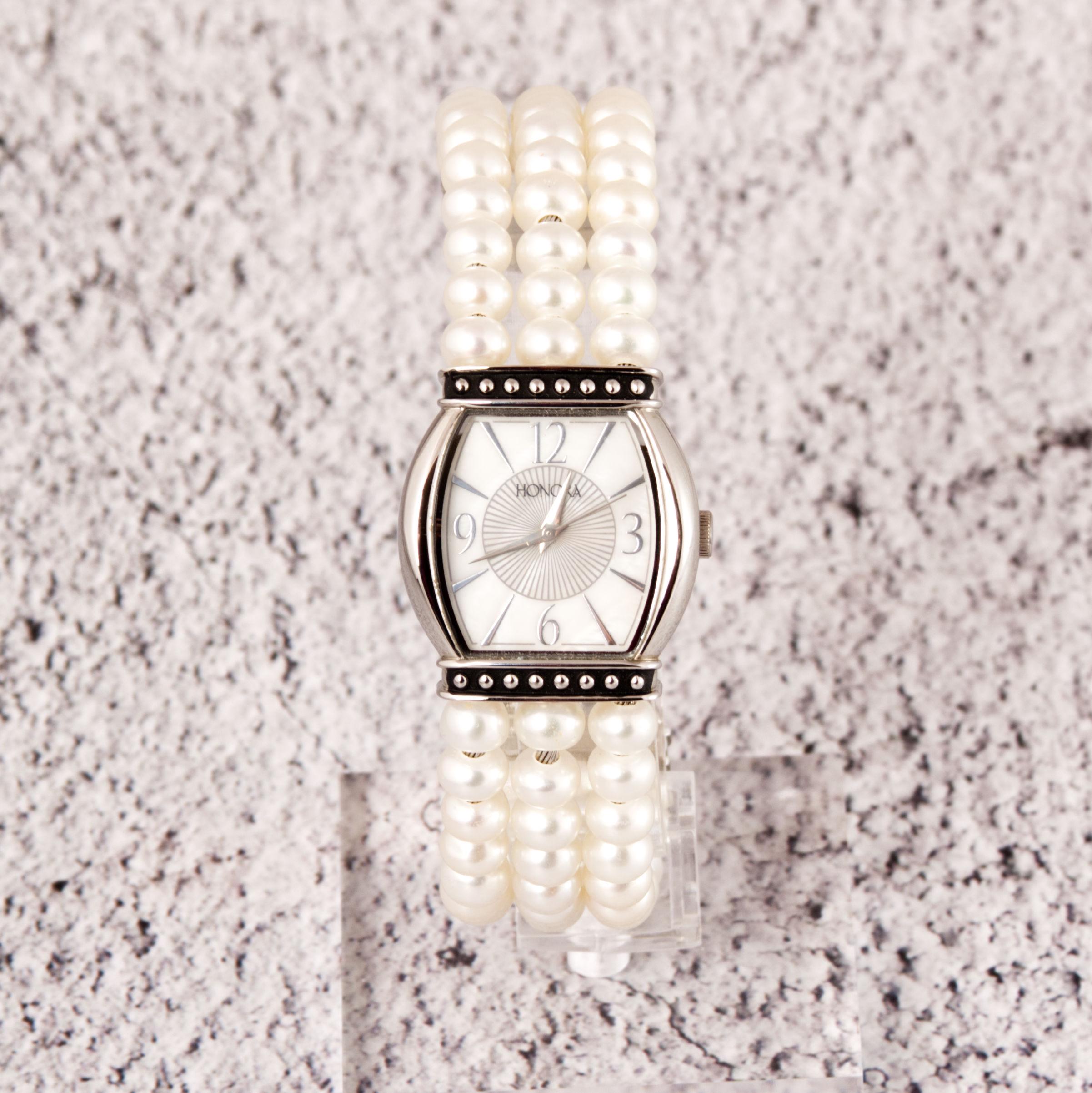 Honora Cultured Freshwater Pearl 65th Birthday Anniversary Cuff Watch NWOT Honora pearl official watch - Official Online Store main image 4