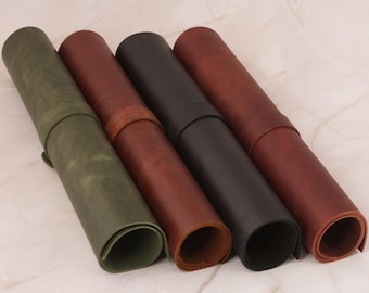 Full Grain Pull Up Leather Panels, 3oz, semi-soft temper, A4/A3 Size