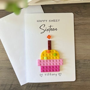 Kundengerechte Zitrone, Schokolade, roter Samt-Cupcake-Ziegelstein-Geburtstags-Karte