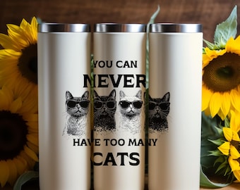 Embalagem para copo 20 oz, download digital PNG 300 dpi - Você nunca pode ter muitos gatos