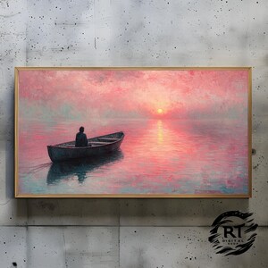Frame TV Art JPG 4K High-Resolution 300dpi - A Serene Moment on the Water