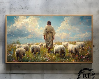 Frame TV Art JPG 4K Alta Resolução 300dpi - A Viagem Tranquila do Pastor