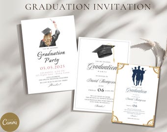 Graduation invitation, Graduation party, Graduation invitation template, Modern Class of 2026
