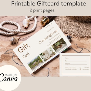 AirBnB-Geschenkkartenvorlage, bearbeitbar, Canva, Geschenkkarte für Besitzer von Ferienunterkünften, VRBO-Gastgeberpaket