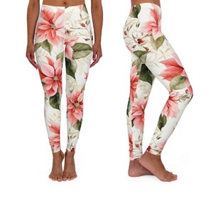 Floral Yoga Leggings Flowery Sport Leggings High Waist Gym Pants
