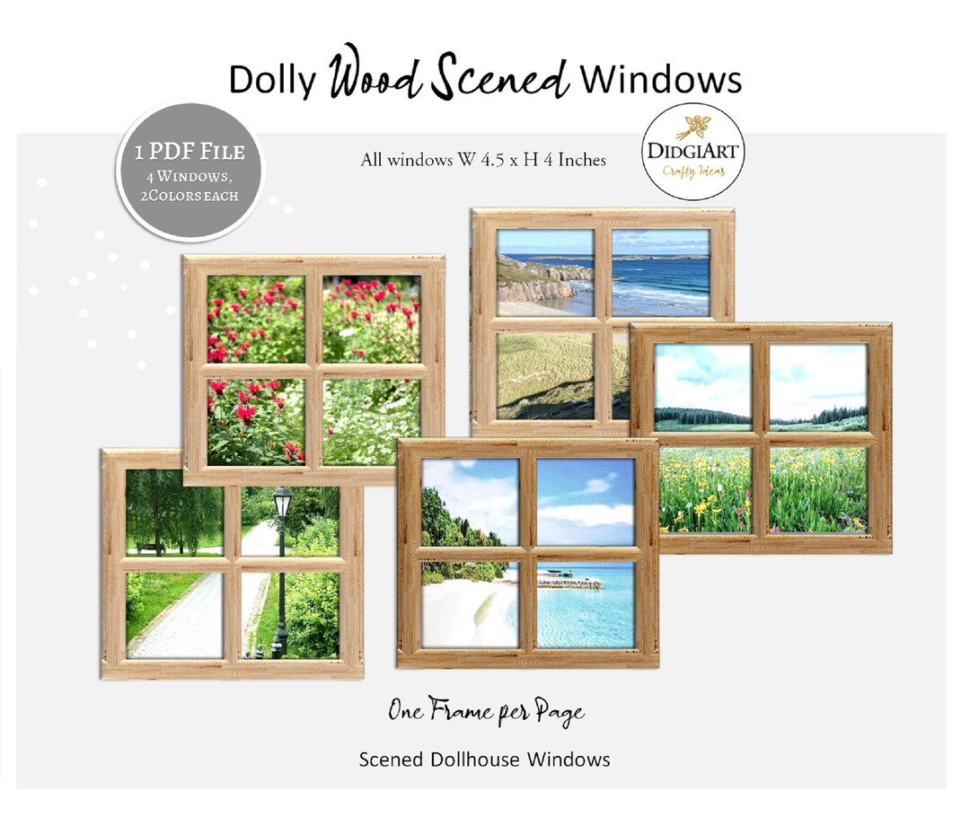 Miniature Scenic Indoor Window Frames, Printables With a View for ...