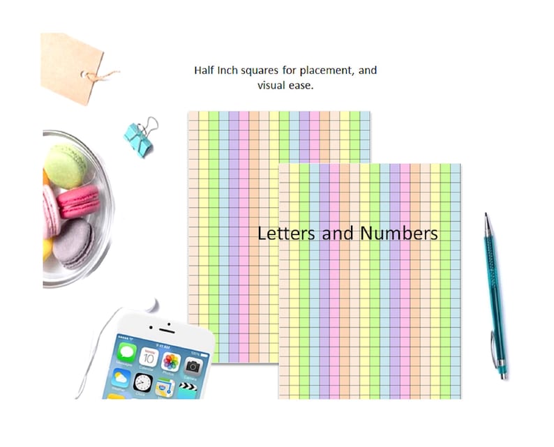 ADHD Coloured Graph Paper, Disability, Dyslexia | 2x2 Inch Printable ...