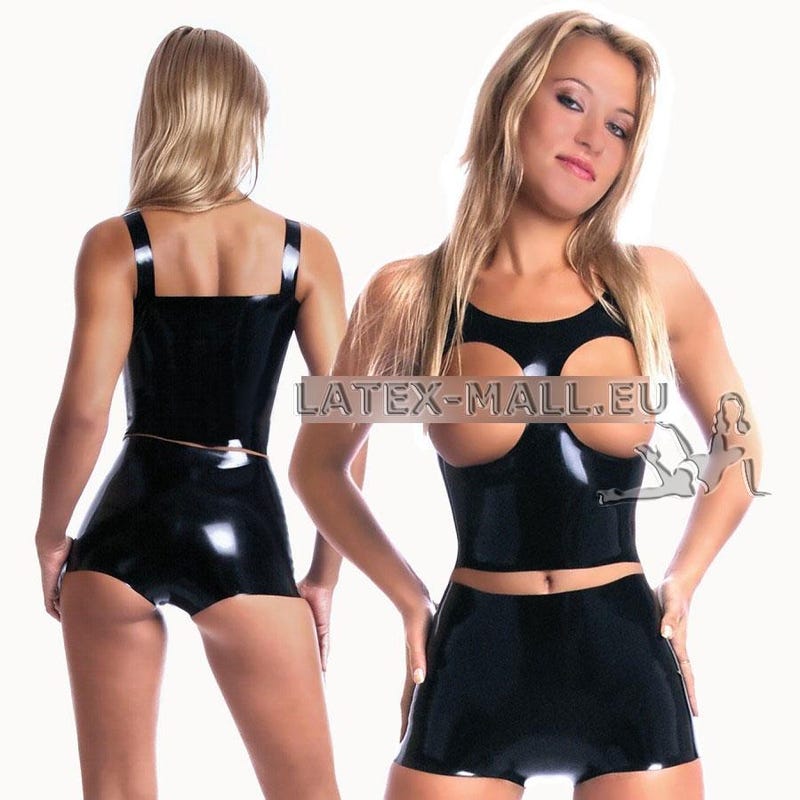 Salta Latex Shorts Taupe