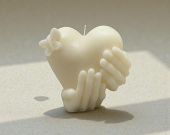 Held With Love Heart Candle