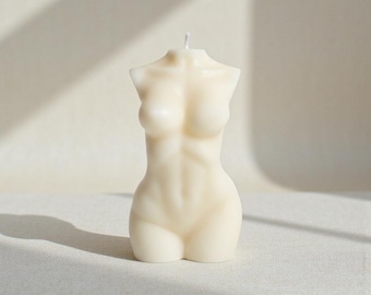 Female Torso Candle | Body Sculpture Soy Wax Candle | Minimalist Woman Figure Decor