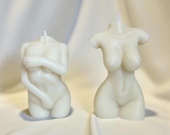 Soy Wax Female Body Candle Set: Minimalist Home Decor
