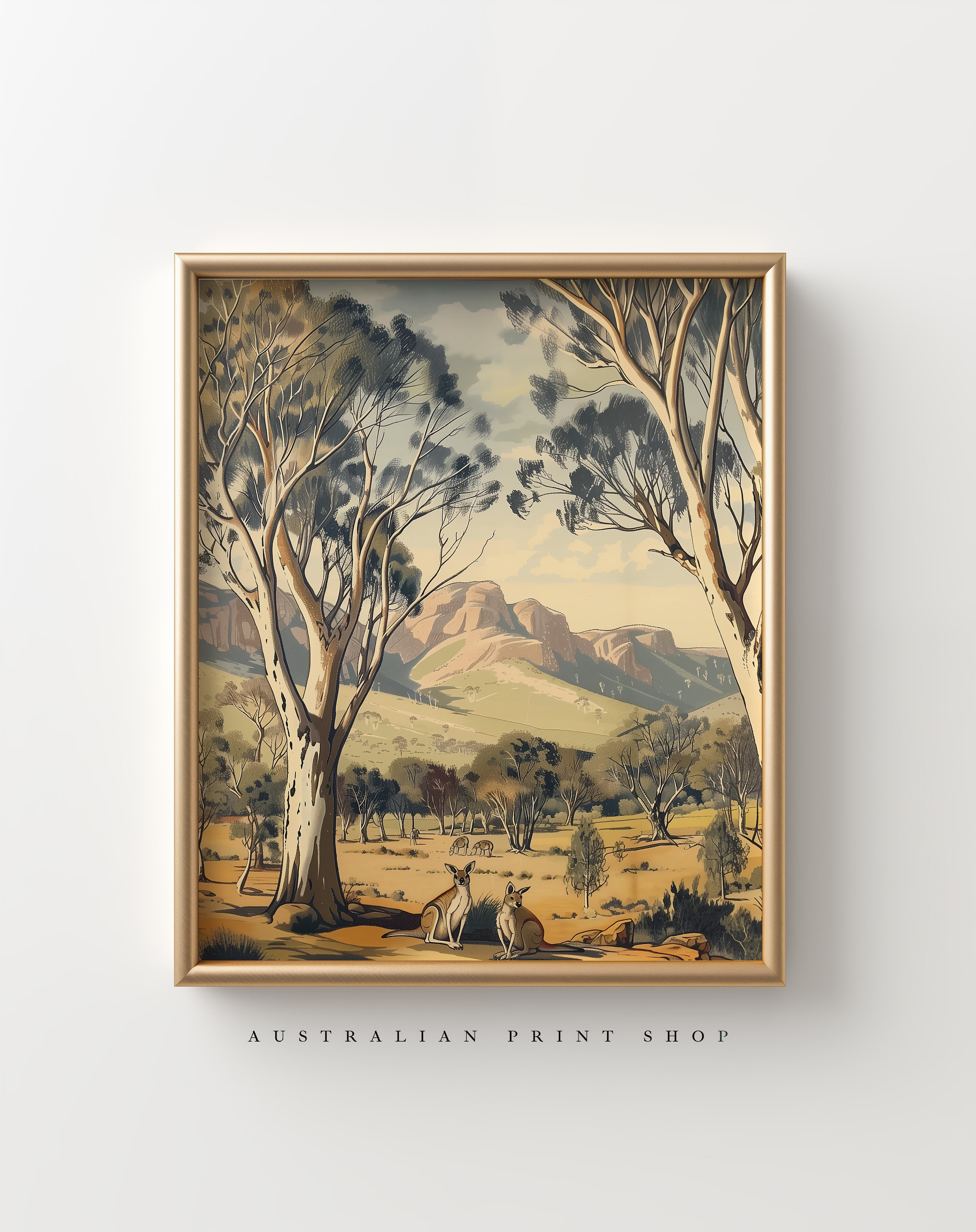 Gum Tree Australian Oil Painting Digital Art Australian Eucalyptus ...