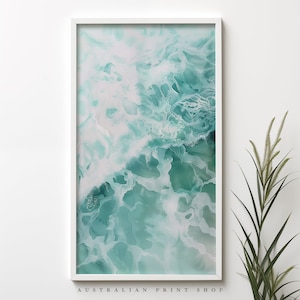 Ocean Seascape Abstract Painting Australian Summer Beach Print Digital Download Ocean Painting Crashing Waves Beach Print