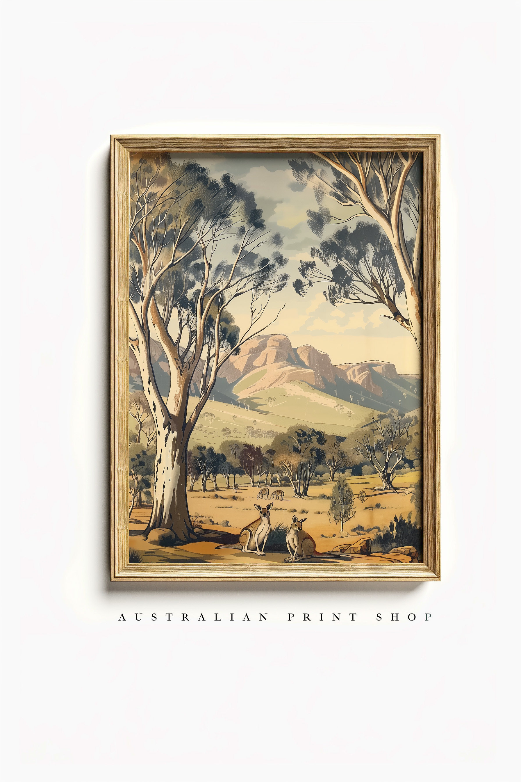 Gum Tree Australian Oil Painting Digital Art Australian Eucalyptus ...