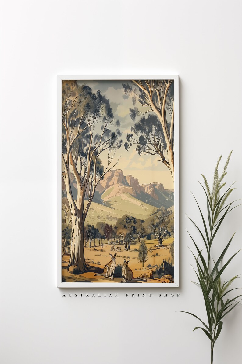 Gum Tree Australian Oil Painting Digital Art Australian Eucalyptus ...
