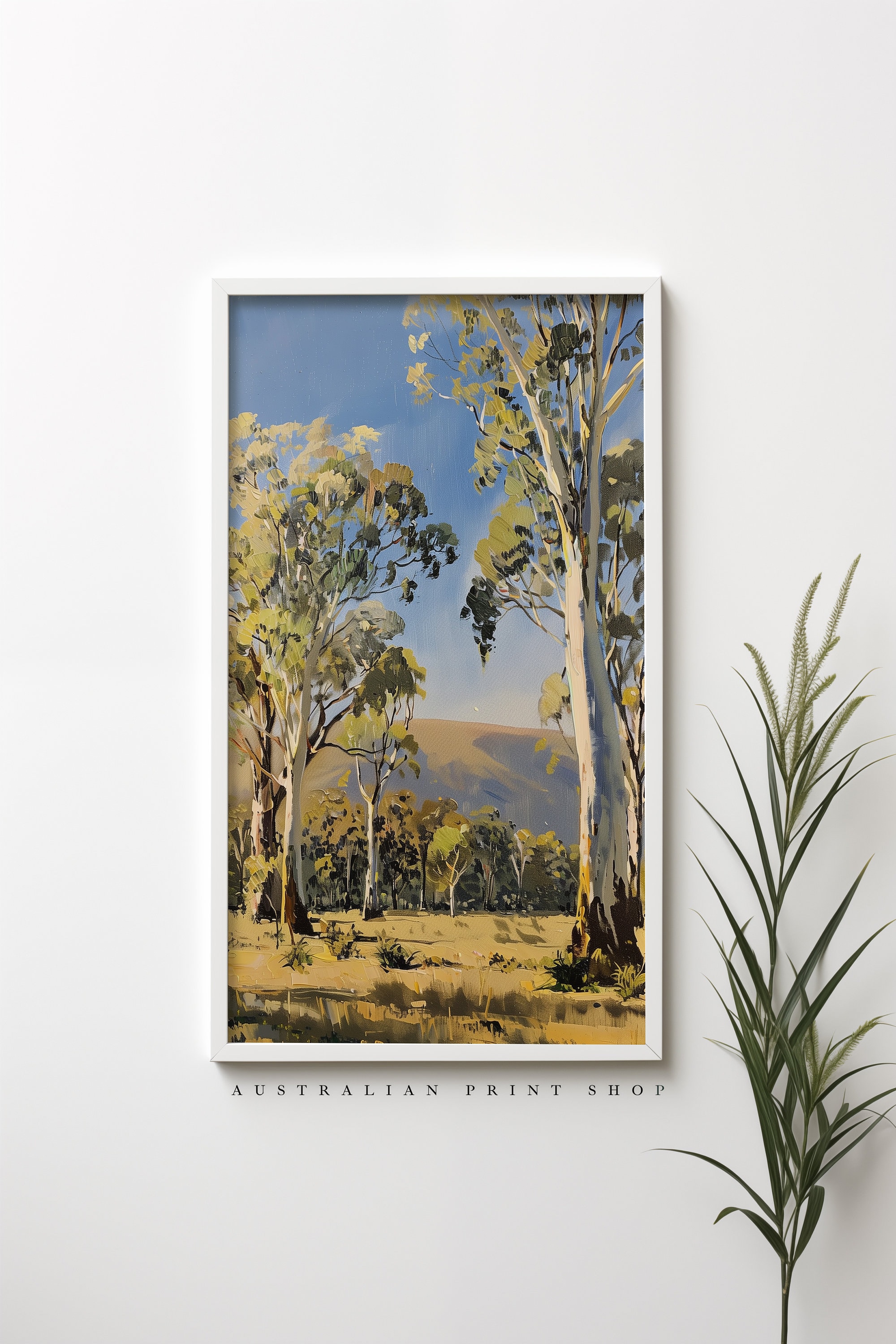 Australian Oil Painting Old Gum Tree Digital Art Australian Outback ...