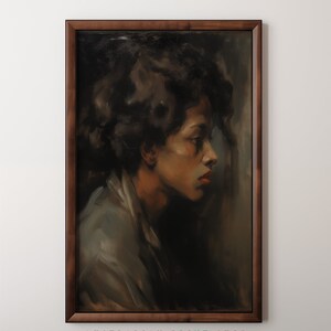 Vintage Woman Portrait | Eclectic Wall Art | Vintage Oil Painting | PRINTABLE | Digital Download