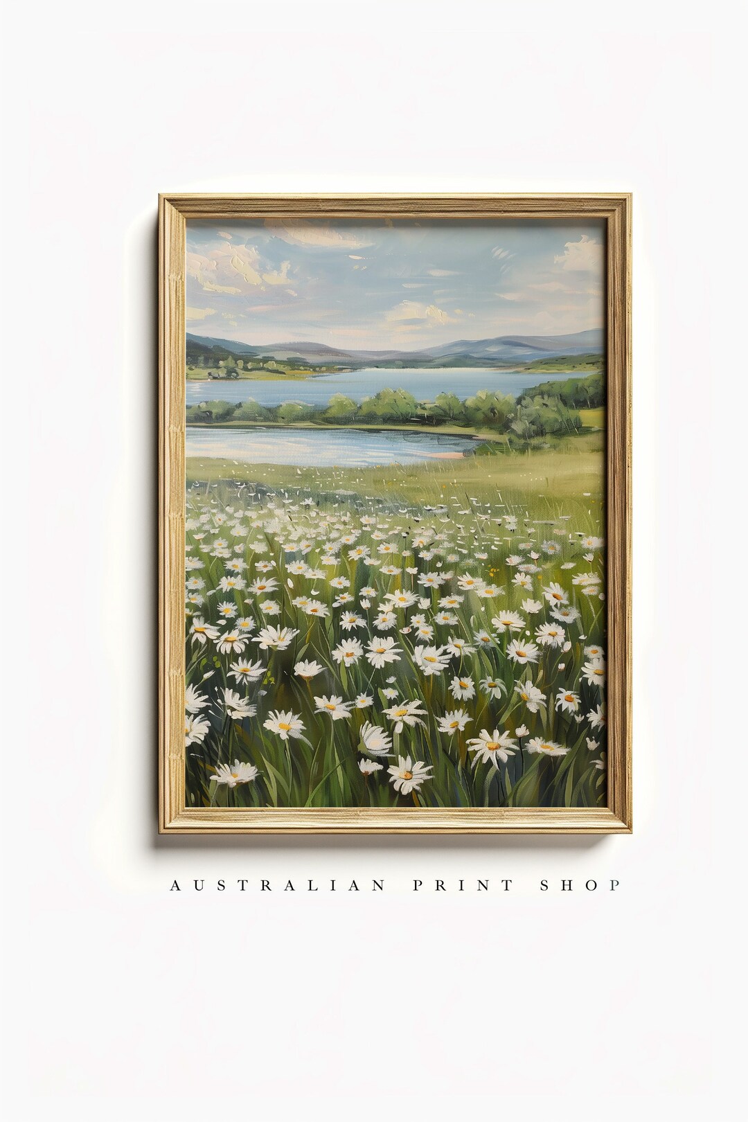 Wildflower Landscape Oil Painting | Digital Download | Country Wall Art ...