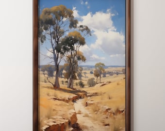 Australian Eucalyptus Tree's | Outback Australia Digital Art | Downloadable | PRINTABLE Art | Australian Summer Outback