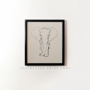 Nursery Wall Art: Safari Animal Line Drawings for Minimalist Kids&#39; Room Decor | Modern and Whimsical Nursery Art | PRINTABLE Art