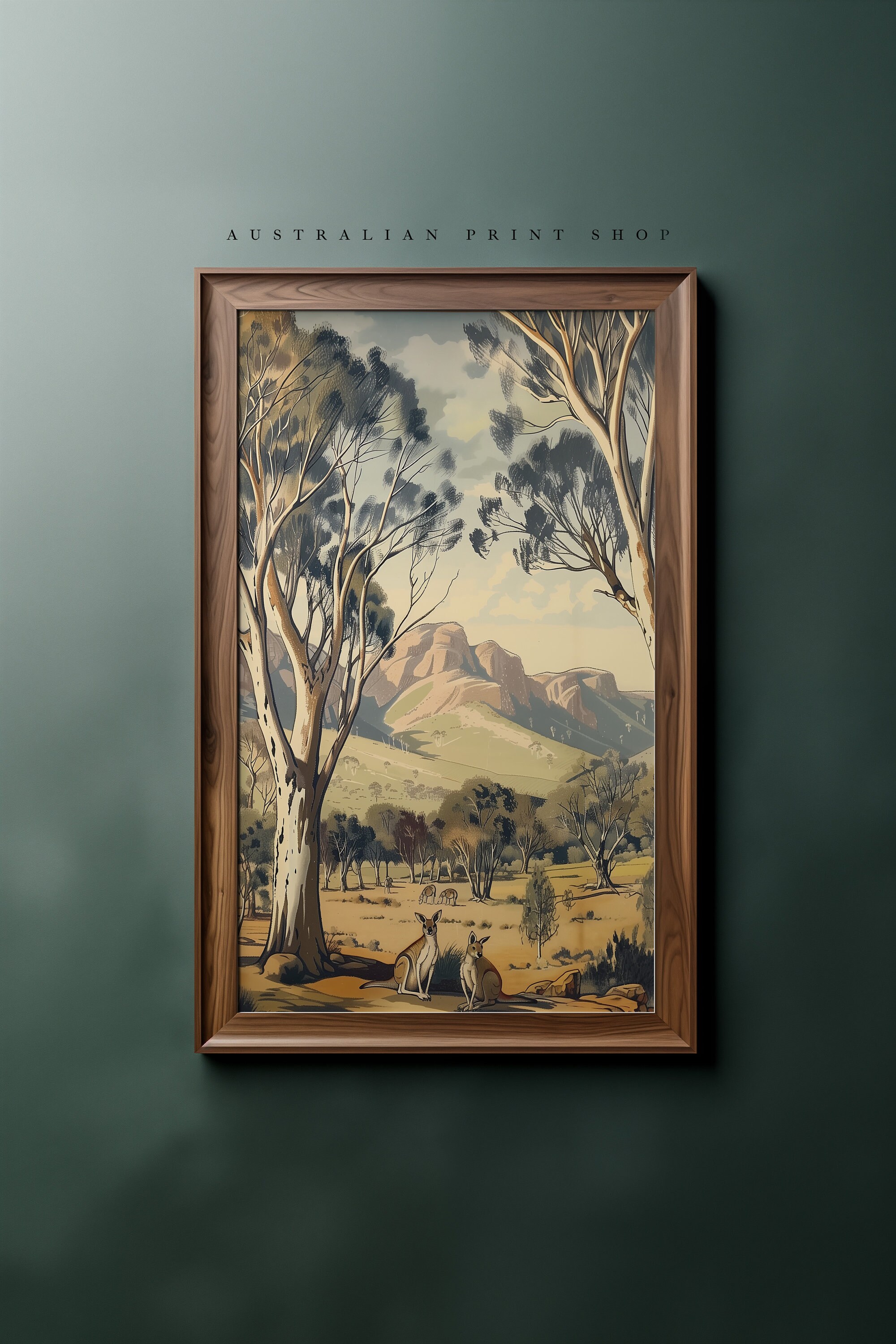 Gum Tree Australian Oil Painting Digital Art Australian Eucalyptus ...