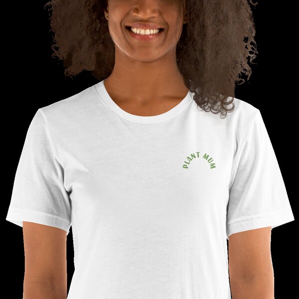 Besticktes Plant Mum Baumwoll-T-Shirt