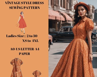 Schnittmuster für ein Kleid im Vintage-Stil der 1950er Jahre, Cocktailkleid, PDF-Sofort-Download Vintage-Schnittmuster, McCalls Easy Prom Dress Making