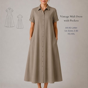 1950s a Line Dress - Etsy