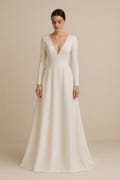 V-Neck Lace & Satin Bridal Gown Sewing Pattern (A4/A0/US Letter PDF Pattern, XS-4XL)