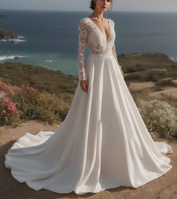 Stitching Lace V-Neck Evening Dress Stitching Lace V-Neck Evening Dress
