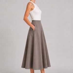 Midi Skirt Sewing Pattern PDF, A-Line Skirt Pattern, Flared Skirt, Women's High Waist Skirt, Printable PatternXS-4XL | A4 A0 US Letter image 9