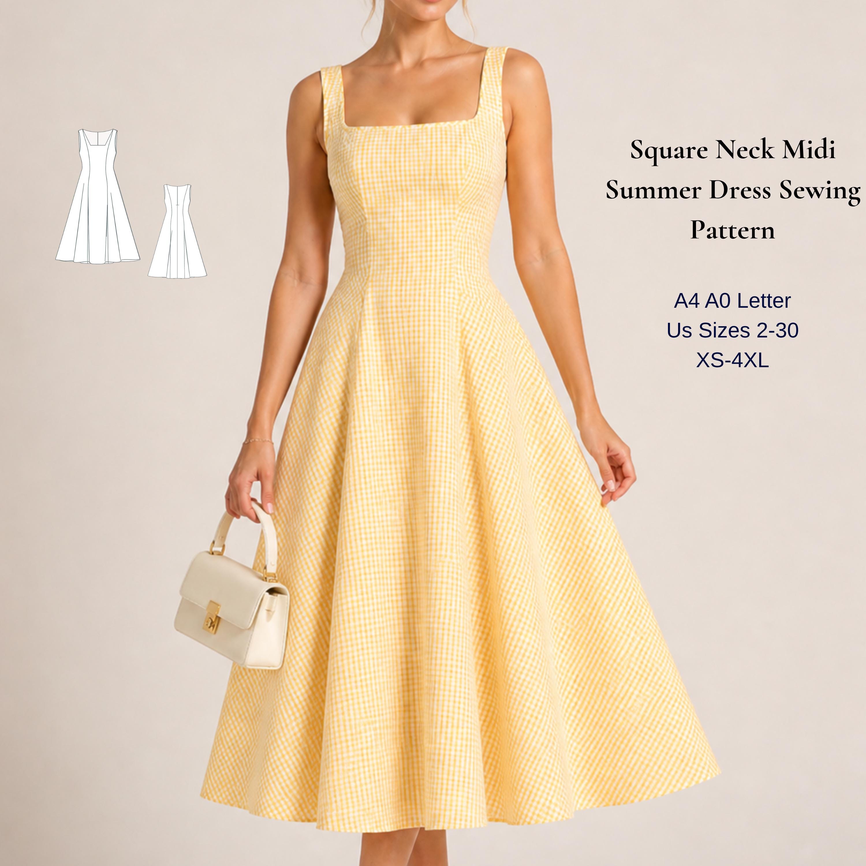 A Line Panel Dress - Etsy Canada