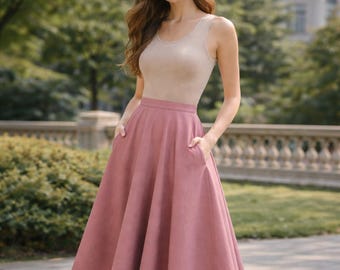 Patrón de costura para falda midi estilo cottagecore, tallas XS-4XL (patrón en PDF)