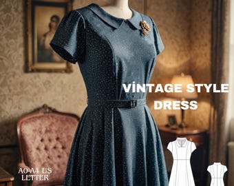 Patron de couture de robe style années 50 : robe de bal McCalls TP-4TG (PDF)