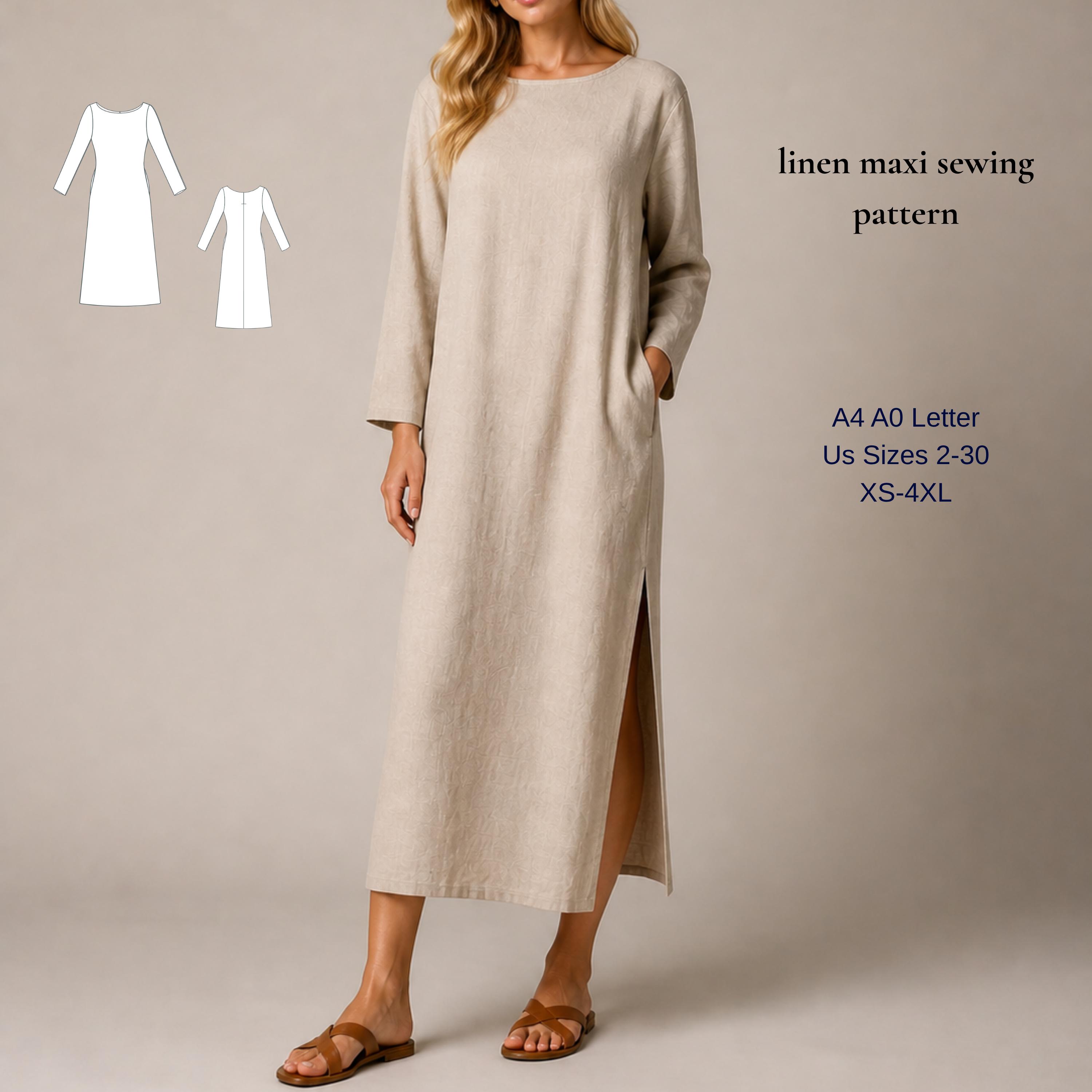 Linen Egyptian Dress - Etsy