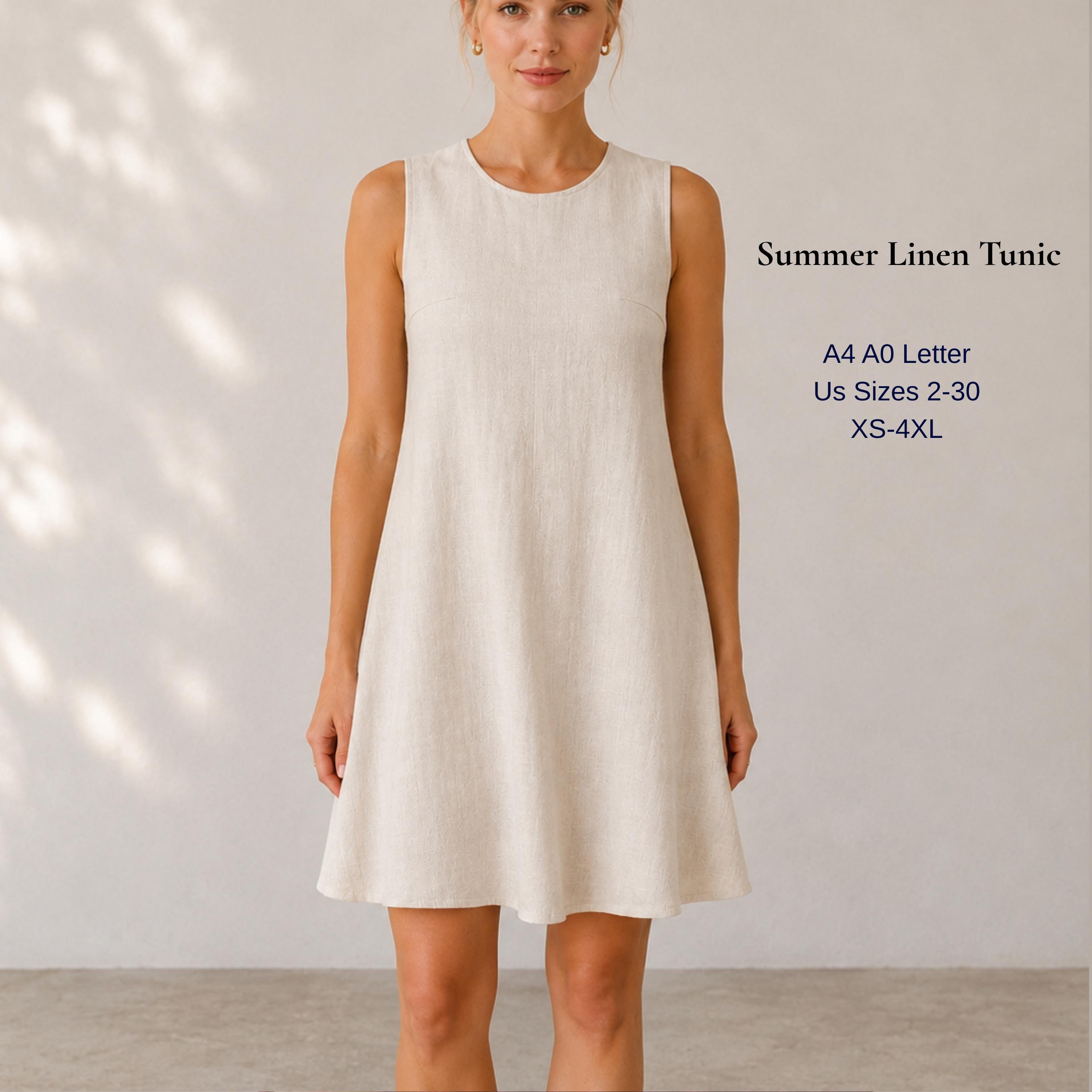 a line tunic dress pattern A-Line Tunic Dress Pattern For Girls