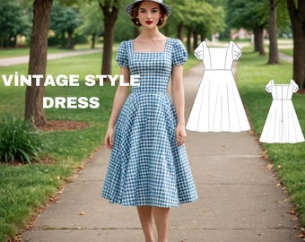 Patron de couture de robe de style années 1950, robe de bal McCalls (Patron PDF)