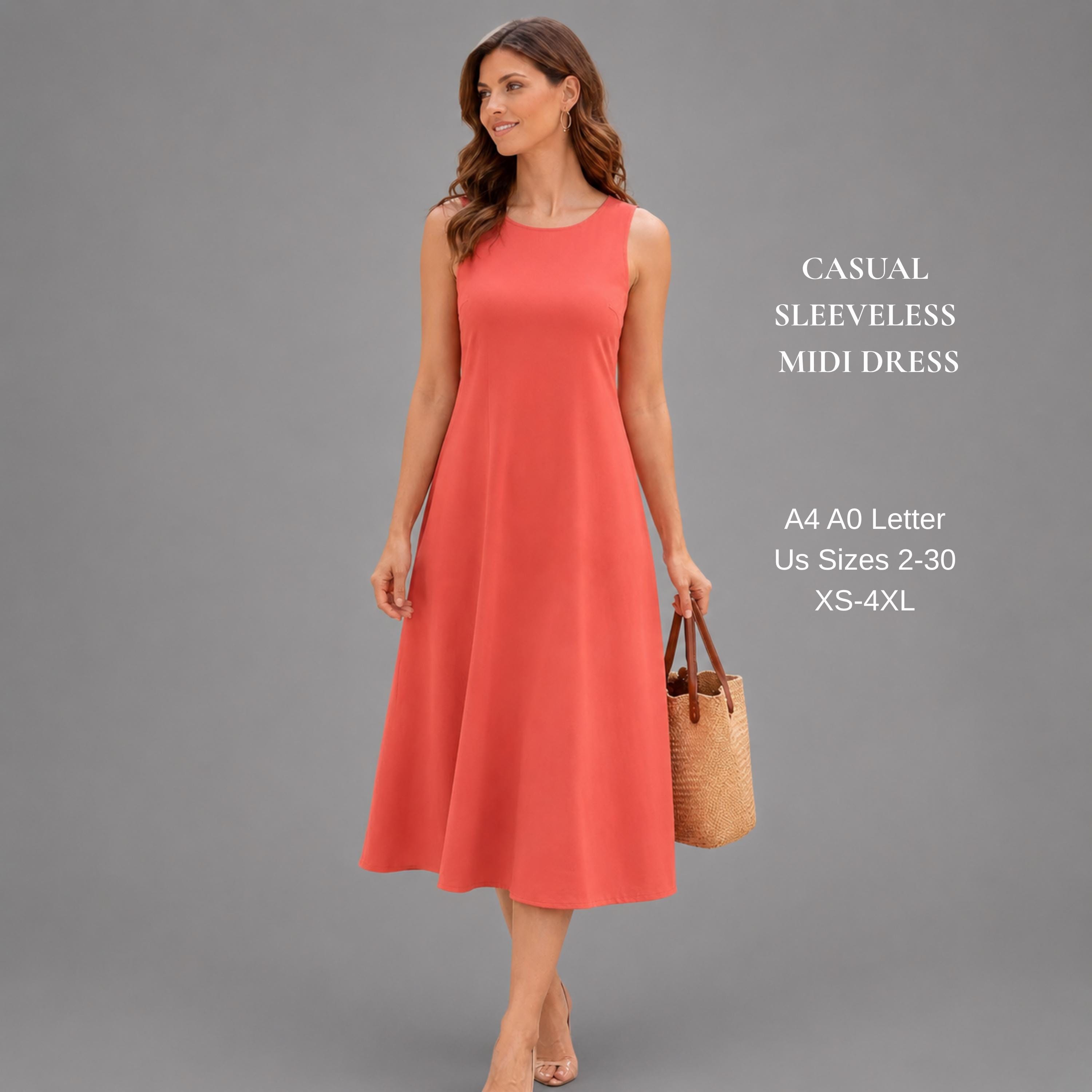 sleeveless midi dress pattern Sleeveless Printed Tiered Midi Dress with Shoulder Tie