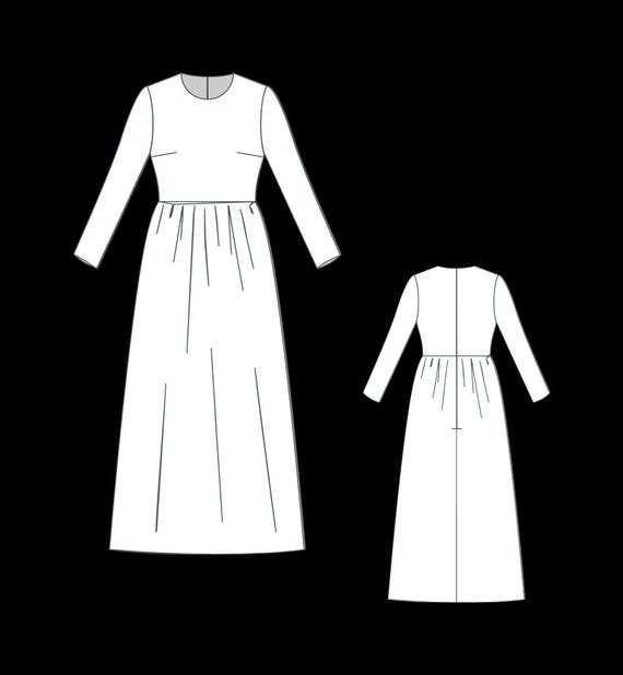 chinese dress ladies Balloon Sleeve Dress Pattern- The Assembly Line – Potter & Co Australia main image 1