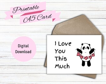 Printable “I Love You” Card