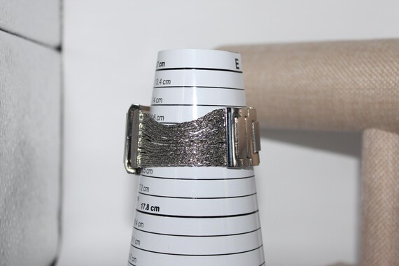 NY&C Quartz Watch Rectangular Silver Face Tinsel … - image 8