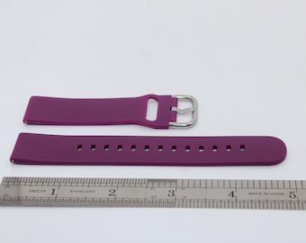 Maroon and Silver Silicone Vintage Watch Replacement Band Size 18mm