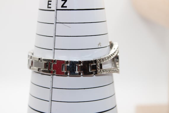 Vintage Rectangular Unbranded Rhinestone Face Met… - image 7