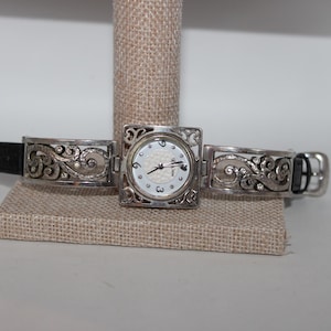 Brighton Tribeca Silver Plate Ornate Watch - New Battery Retired Brighton Tribeca Watch Silver Needs Battery | eBay main image 4