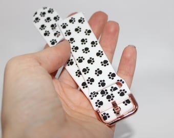 Dog Lover Paw Print Watch Band 22mm