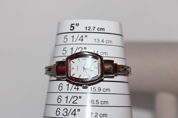 Vintage Rectangular Eikon Quartz Silver Linked Ba… - image 14
