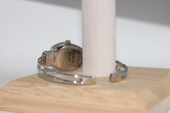 Vintage Rectangular Eikon Quartz Silver Linked Ba… - image 7