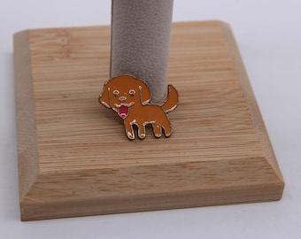 Vintage Dog Lovers Pin Enamel Metal